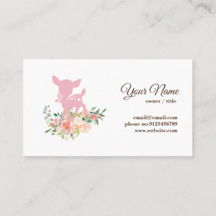 deer flowers business card