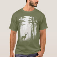 Deer Forest for Dad Son Bruh Graphic Hunter Green