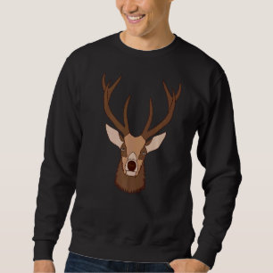 Deer Forest Hunting Animal Motif Imprint Hunter  1 Sweatshirt