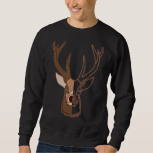 Deer Forest Hunting Animal Motif Imprint Hunter 2 Sweatshirt