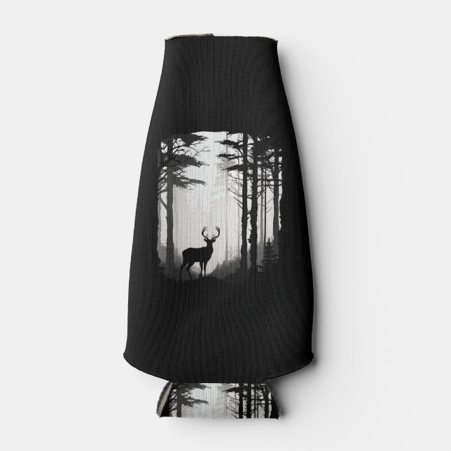 Deer Forest Wildlife Bottle Cooler (Front)