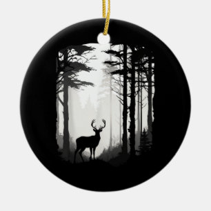 Deer Forest Wildlife Ceramic Ornament
