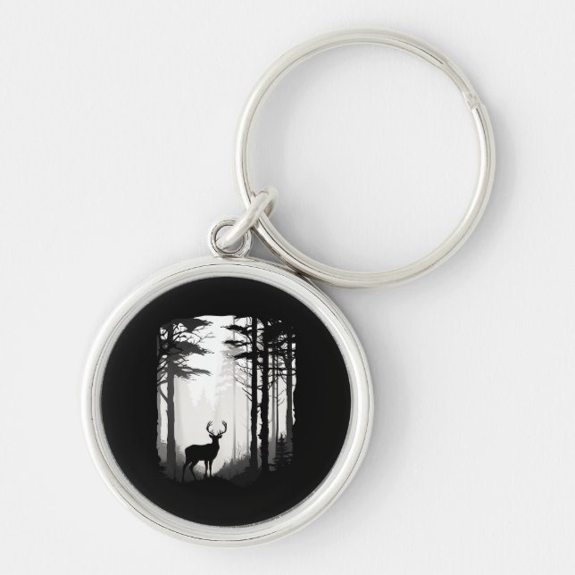 Deer Forest Wildlife Keychain (Front)
