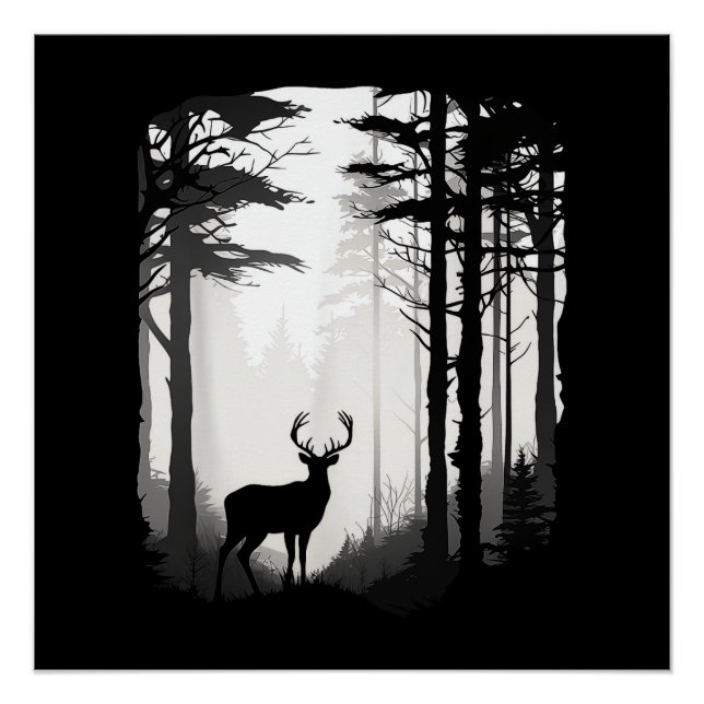 Deer Forest Wildlife Poster (Front)