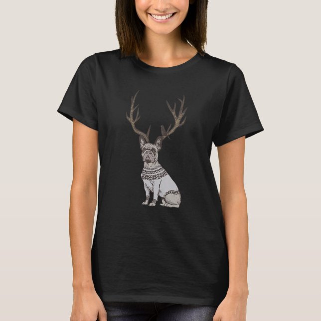 Deer Frenchie T-Shirt (Front)