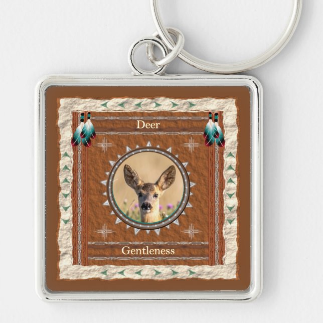 Deer  Gentleness Energy Keychain (Front)