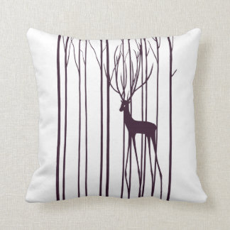Deer ghost throw pillow