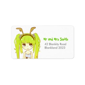 Deer Girl Address Label