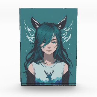 Deer Girl Fauna Mystical Forest Fantasy Photo Bloc Block