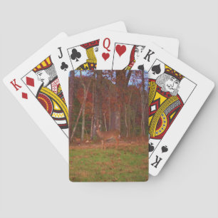 Deer , Green Grass red and Gold leaves Playing Cards