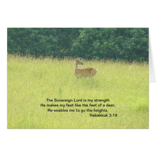 Deer: Habakkuk 3:19 Card