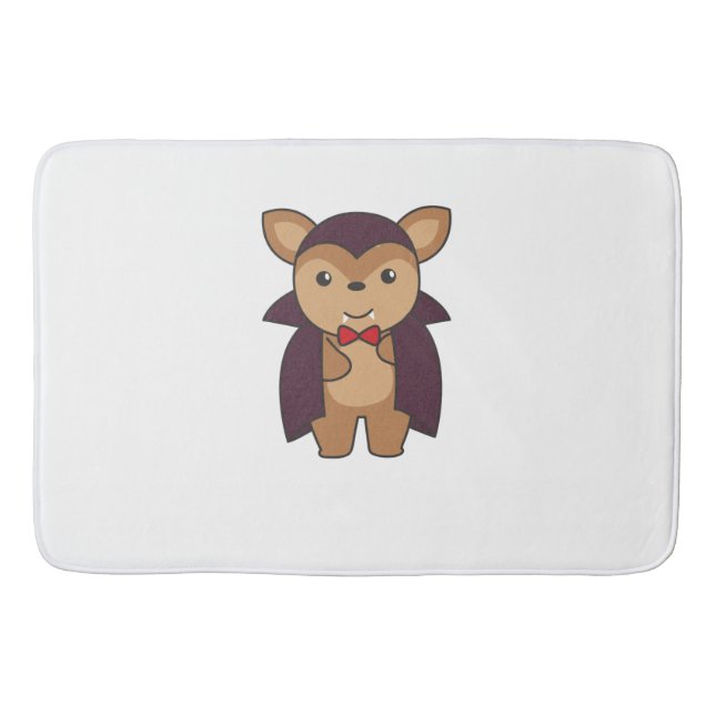 Deer Halloween Cute Devil Vampire Costume Bath Mat (Front)
