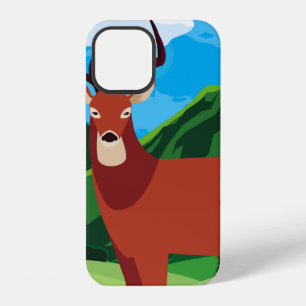 Deer happy autumn season flat designanimal, art, a iPhone 12 case
