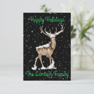 Deer Happy Holidays Card