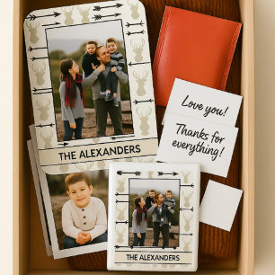 Deer Head Family Photo Magnet