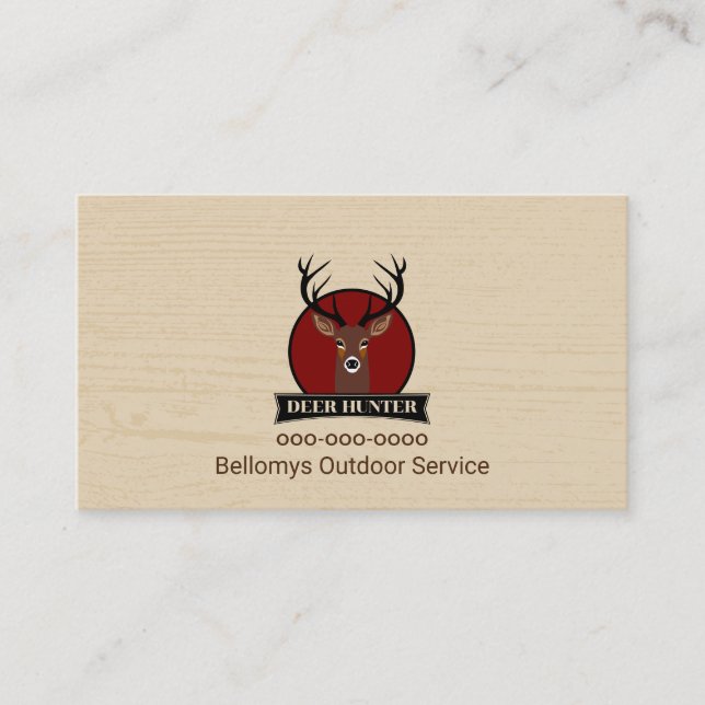 Deer Head Outdoor Service Business Card (Front)