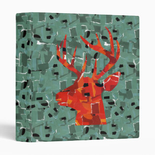 Deer head silhouette mosaic binder