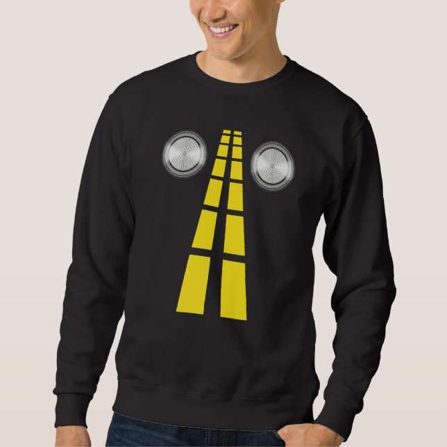 Deer Headlights With Road Markings Couples Costume Sweatshirt (Front)