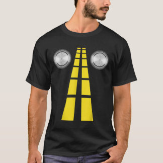 Deer Headlights With Road Markings Couples Costume T-Shirt