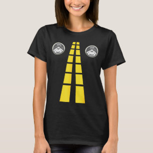 Deer Headlights With Road Markings Couples Costume T-Shirt