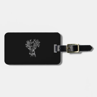 Deer Horn Mushroom Cottage  Goblincore Vintage Aes Luggage Tag