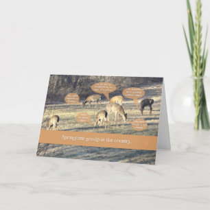 Deer Humour Thinking of You Card