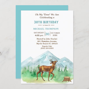 Deer Hunter Any Age Birthday Invitation
