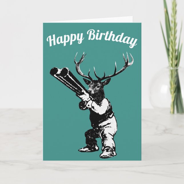 Deer Hunter Birthday Card (Front)