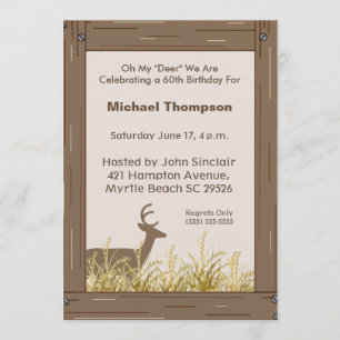 Deer Hunter  Birthday Invitation