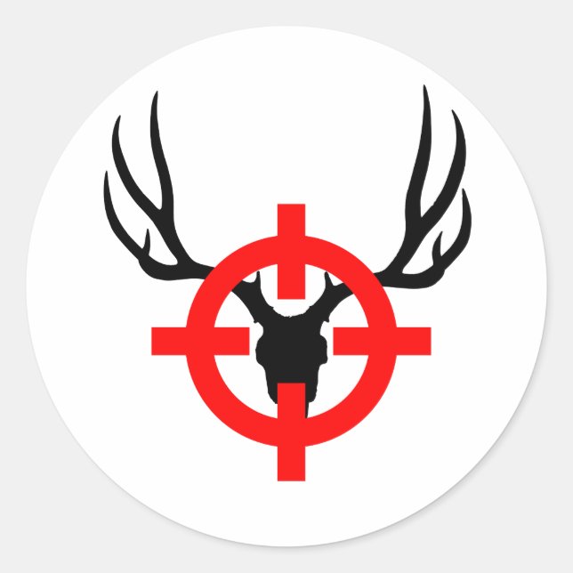 Deer Hunter - Bullseye Classic Round Sticker (Front)