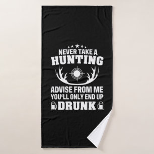 Deer Hunter Drinking Bath Towel