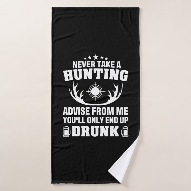 Deer Hunter Drinking Bath Towel (Bath Towel)