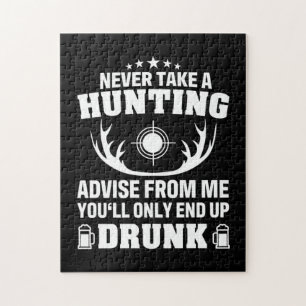 Deer Hunter Drinking Jigsaw Puzzle