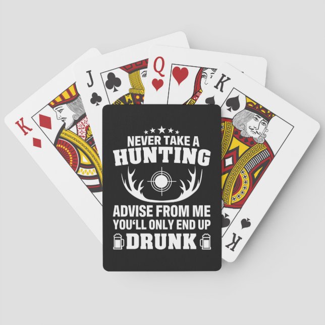 Deer Hunter Drinking Playing Cards (Back)