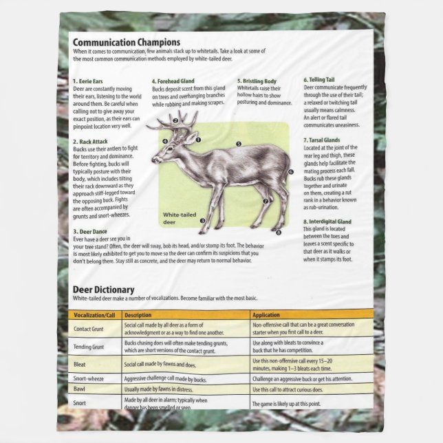 DEER HUNTER HELPER FLEECE BLANKET (Front)