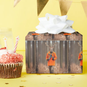 Deer Hunter With a Rifle In a Forest Wrapping Paper