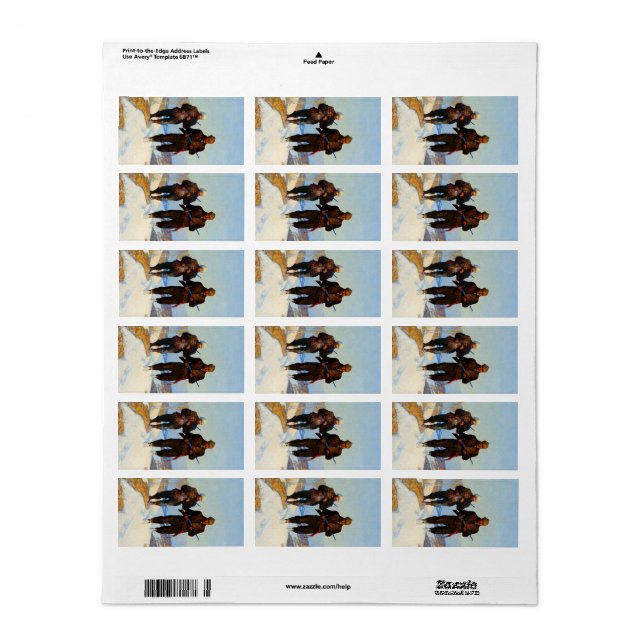 Deer Hunters, 1924 by Newell Convers Wyeth Label (Full Sheet)