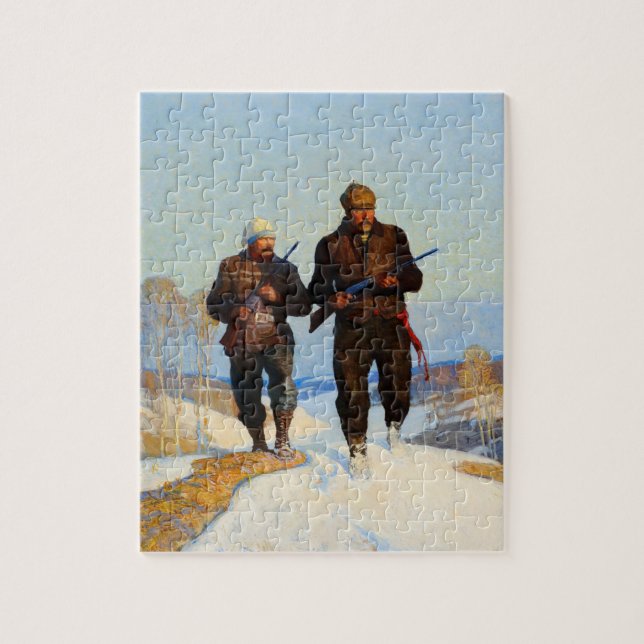 Deer Hunters by Newell Convers Wyeth Jigsaw Puzzle (Vertical)