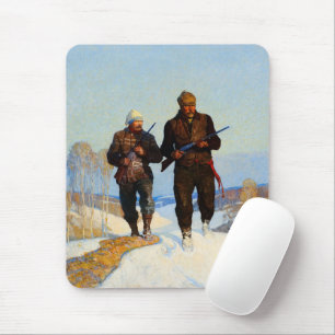 Deer Hunters by Newell Convers Wyeth Mouse Pad