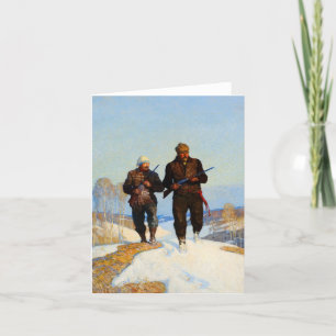 Deer Hunters by Newell Convers Wyeth Thank You Card