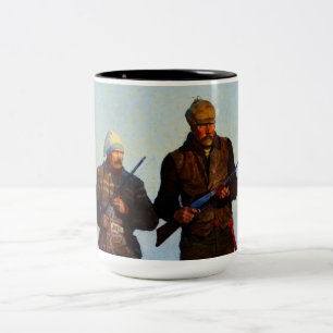 Deer Hunters by Newell Convers Wyeth Two-Tone Coffee Mug