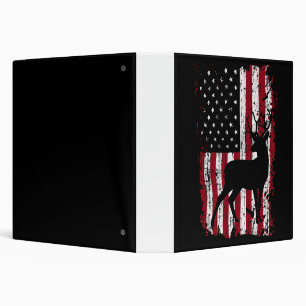 Deer Hunting American Flag Classic Binder