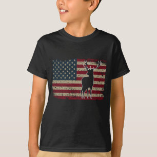 Deer Hunting American Flag USA Proud Hunter Gift I T-Shirt