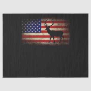 Deer Hunting American Flag USA Proud Hunter Tissue Paper