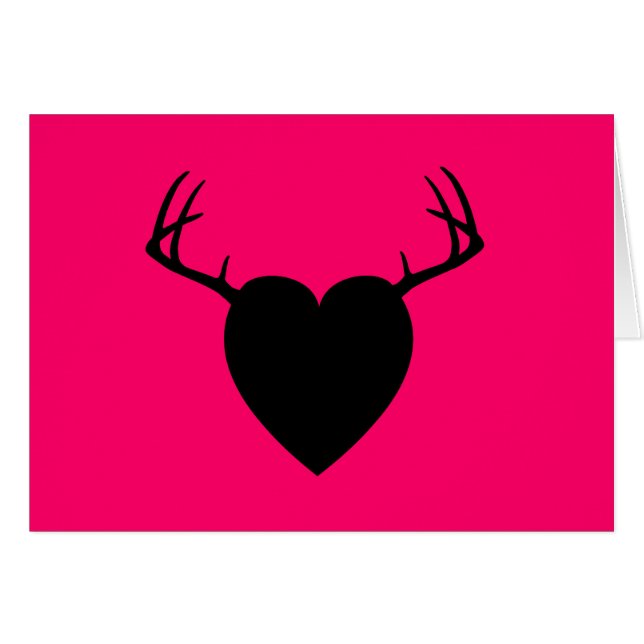 Deer Hunting Antlers heart (Front Horizontal)