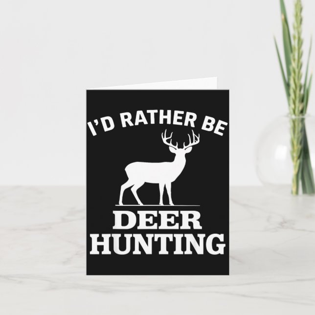 Deer Hunting Art For Men Women Buck Elk Hunter Dee Card (Front)