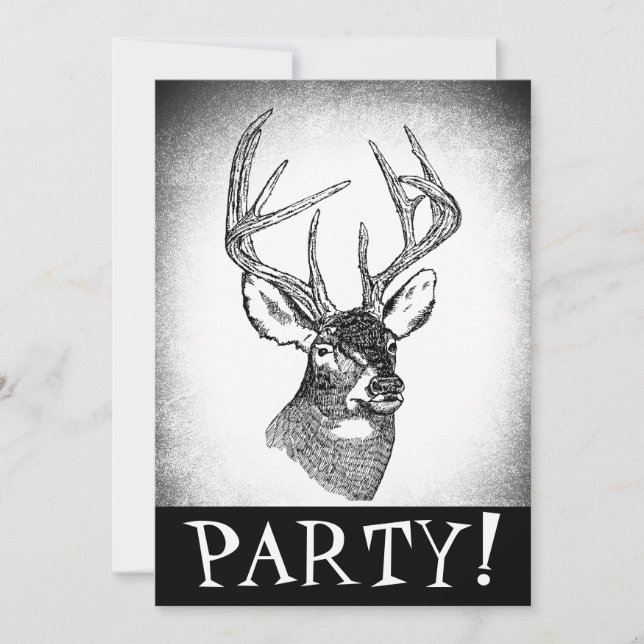 Deer Hunting Birthday Invitation (Front)