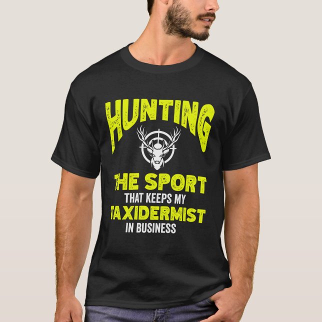 Deer Hunting Bow Hunter Wild Animal Shooting Seaso T-Shirt (Front)