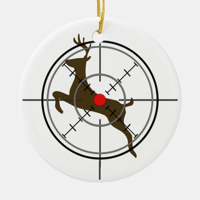 Deer Hunting Christmas Ornament (Front)