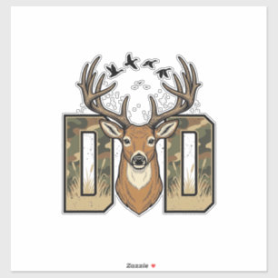 Deer Hunting Dad Camo Buck Vector Shirt Design_1